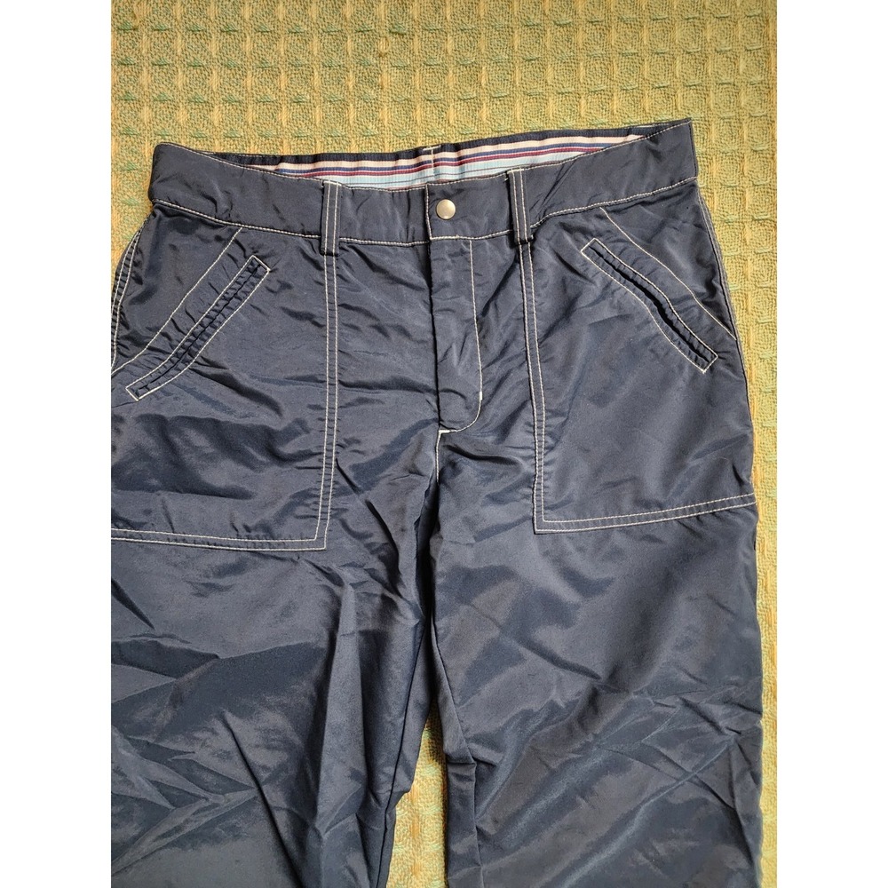 Nike Nylon Blend Hiking Pants Women's Medium Adjustable Waist Ankle Zip Navy